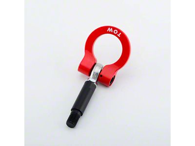 Premium Tow Hook with Red D-Ring; Front (15-23 Jeep Renegade BU)