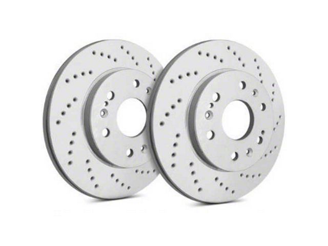 SP Performance Cross-Drilled Rotors with Gray ZRC Coating; Front Pair (15-23 Jeep Renegade BU)