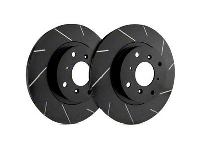 SP Performance Slotted Rotors with Black ZRC Coated; Front Pair (15-23 Jeep Renegade BU)