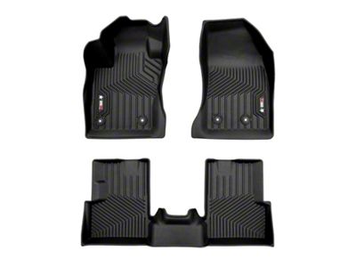 OMAC All Weather Molded Texan Front and Rear Floor Liners; Black (14-23 Jeep Renegade BU)