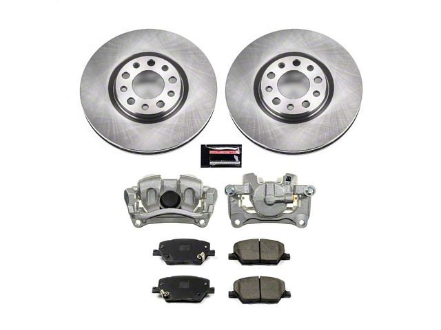 PowerStop OE Replacement 5-Lug Brake Rotor, Pad and Caliper Kit; Front (15-18 Jeep Renegade BU)
