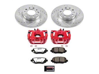 PowerStop Z36 Extreme Truck and Tow 5-Lug Brake Rotor, Pad and Caliper Kit; Rear (15-23 Jeep Renegade BU)