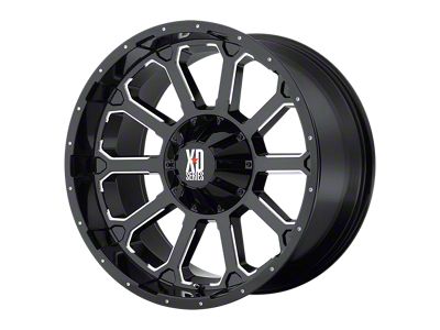 XD Bomb Gloss Black with Milled Accents Wheel; 18x9 (14-23 Jeep Cherokee KL)