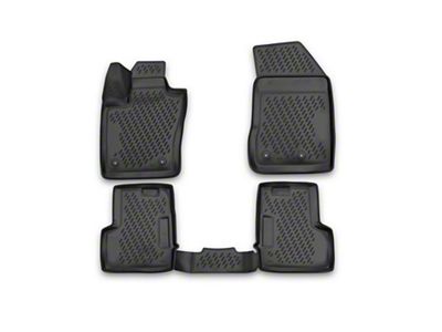 OMAC All Weather Molded 3D Front and Rear Floor Liners; Black (15-23 Jeep Renegade BU)