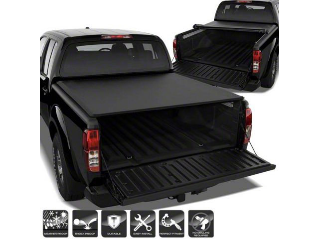 Roll Up Style Tonneau Cover; Black (05-11 Frontier w/ 5-Foot Bed)