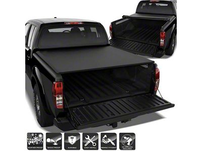 Roll Up Style Tonneau Cover; Black (05-11 Frontier w/ 5-Foot Bed)
