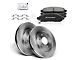 Vented 6-Lug Brake Rotor and Pad Kit; Front (05-19 V6 Frontier)