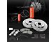 Vented 6-Lug Brake Rotor and Pad Kit; Front (05-19 V6 Frontier)