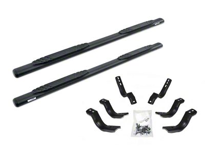 Go Rhino 4-Inch OE Xtreme Side Step Bars; Textured Black (05-24 Frontier Crew Cab)