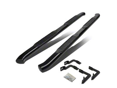 4-Inch Nerf Side Step Bars; Black (05-21 Frontier Crew Cab)