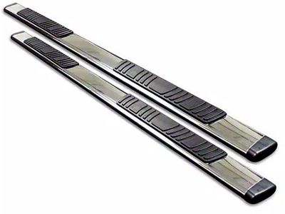 Go Rhino 5-Inch OE Xtreme Low Profile Side Step Bars; Polished (05-24 Frontier Crew Cab)