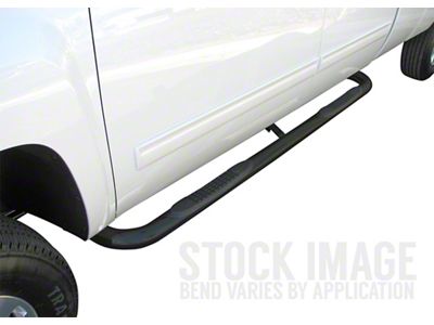 3-Inch Round Side Step Bars; Black (05-24 Frontier Crew Cab)