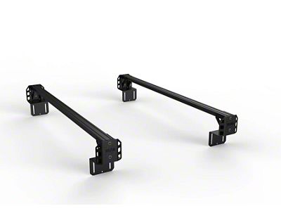 TRUKD 6.50-Inch V2 Truck Bed Rack with Utility Rail Attachment; Black Bars (05-24 Frontier)
