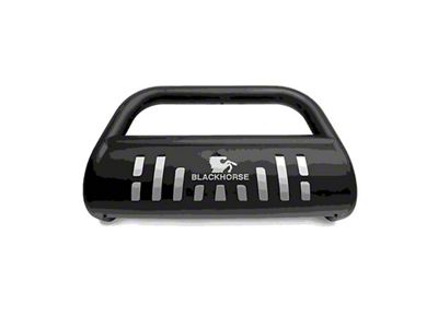 Bull Bar with Skid Plate; Black (05-21 Frontier)