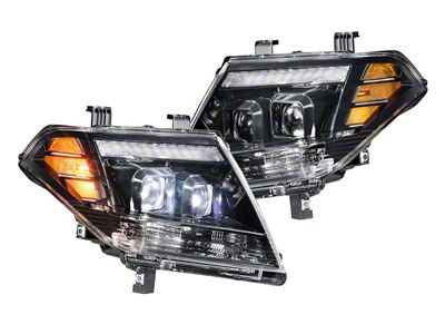 Morimoto XB Hybrid LED Headlights; Black Housing; Clear Lens (09-21 Frontier)