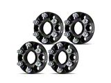 1-Inch 6-Lug Wheel Spacers; Black; Set of Four (05-26 Frontier)