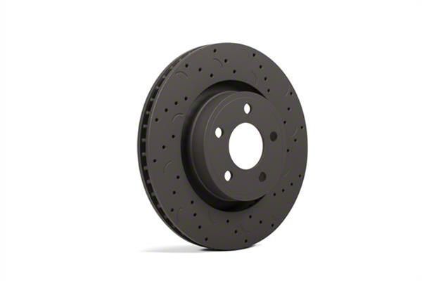 Hawk Talon 2011 Dodge Durango Solid Rear Axle Cross Drilled & Slotted Rotors w/ Hawk LTS Pads (Rear)