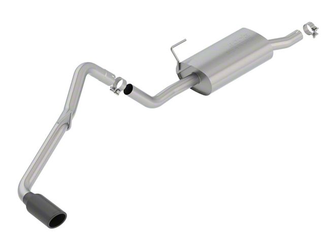 Borla S-Type Single Exhaust System with Black Chrome Tip; Side Exit (05-19 4.0L Frontier)