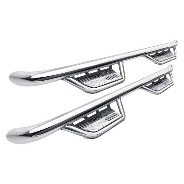 N Fab Frontier Cab Length Podium Nerf Side Step Bars Polished Stainless Hpn Cc Ss