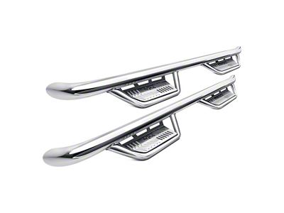 N-Fab Cab Length Podium Nerf Side Step Bars; Polished Stainless (05-21 Frontier Crew Cab)