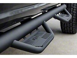 N-Fab Cab Length Podium Nerf Side Step Bars; Textured Black (05-21 Frontier Crew Cab)