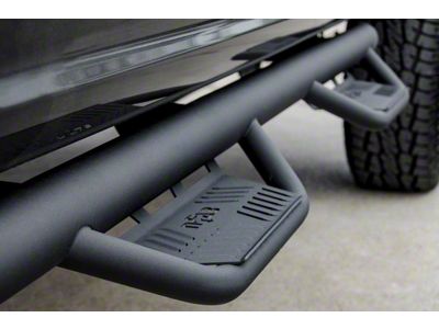 N-Fab Cab Length Podium Nerf Side Step Bars; Textured Black (22-23 Frontier Crew Cab)