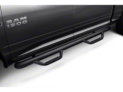 N-Fab Cab Length Nerf Side Step Bars; Textured Black (05-21 Frontier Crew Cab)