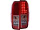 LED Tail Lights; Chrome Housing; Red Clear Lens (05-21 Frontier)