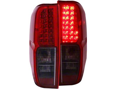 LED Tail Lights; Chrome Housing; Red Smoked Lens (05-21 Frontier)