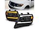 Light Bar Style Projector Headlights with Sequential Turn Signals; Black Housing; Clear Lens (09-21 Frontier)