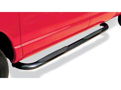 3-Inch 4000 Series Cab Length Side Step Bars; Black (05-14 Frontier Crew Cab)