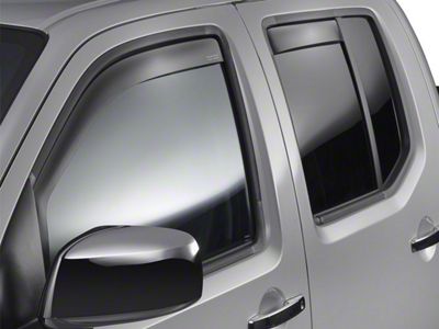 Weathertech Side Window Deflectors; Front and Rear; Dark Smoke (05-21 Frontier Crew Cab)