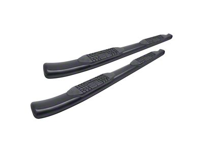 Raptor Series 4-Inch OE Style Curved Oval Side Step Bars; Black (05-21 Frontier King Cab)
