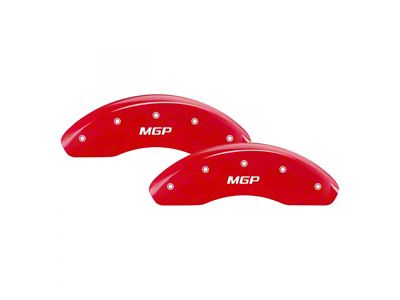 MGP Brake Caliper Covers with MGP Logo; Red; Front and Rear (05-17 4.0L Frontier)
