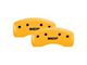 MGP Brake Caliper Covers with MGP Logo; Yellow; Front and Rear (05-17 4.0L Frontier)