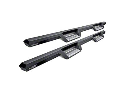 HDX Stainless Drop Nerf Side Step Bars; Textured Black (22-24 Frontier Crew Cab)