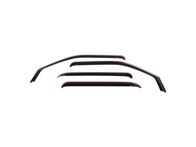 In-Channel Window Deflectors; Front and Rear; Smoke (05-21 Frontier Crew Cab)