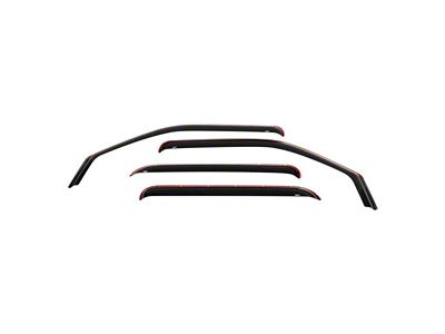 In-Channel Window Deflectors; Front and Rear; Smoke (05-21 Frontier Crew Cab)