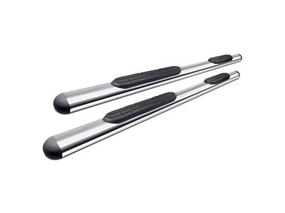 Premier 4 Oval Nerf Side Step Bars without Mounting Kit; Stainless Steel (05-21 Frontier King Cab)