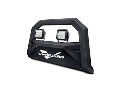 Vanguard Off-Road Optimus Bull Bar with 4.50-Inch LED Cube Lights; Black (05-23 Frontier)