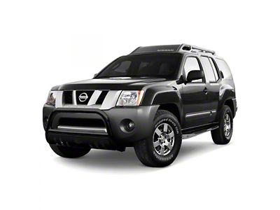 Bull Bar with Black Skid Plate; Black (05-21 Frontier)