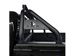 Classic Roll Bar for Tonneau Cover with 7-Inch Black Round LED Lights; Black (05-21 Frontier)