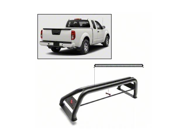 Classic Roll Bar with 40-Inch LED Light Bar; Black (05-21 Frontier)