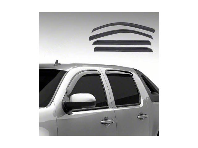 Tape-On Rain Guards; Front and Rear; Smoke (05-21 Frontier)