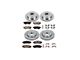 PowerStop OE Replacement 6-Lug Brake Rotor and Pad Kit; Front and Rear (05-15 V6 Frontier)