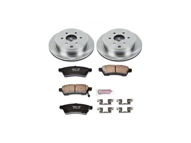 PowerStop OE Replacement 6-Lug Brake Rotor and Pad Kit; Rear (05-24 Frontier)