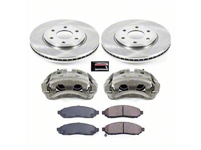 PowerStop OE Replacement 6-Lug Brake Rotor, Pad and Caliper Kit; Front (16-19 2.5L Frontier)