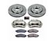 PowerStop OE Replacement 6-Lug Brake Rotor, Pad and Caliper Kit; Front (16-24 V6 Frontier)