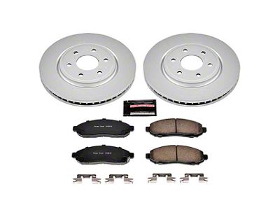 PowerStop Z17 Evolution Plus 6-Lug Brake Rotor and Pad Kit; Front (05-15 V6 Frontier)