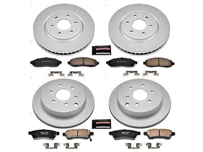 PowerStop Z17 Evolution Plus 6-Lug Brake Rotor and Pad Kit; Front and Rear (05-15 V6 Frontier)